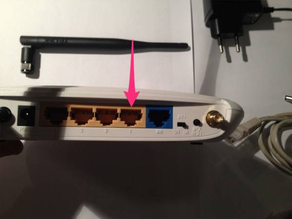 TP-Link Router, LAN-Buchsen